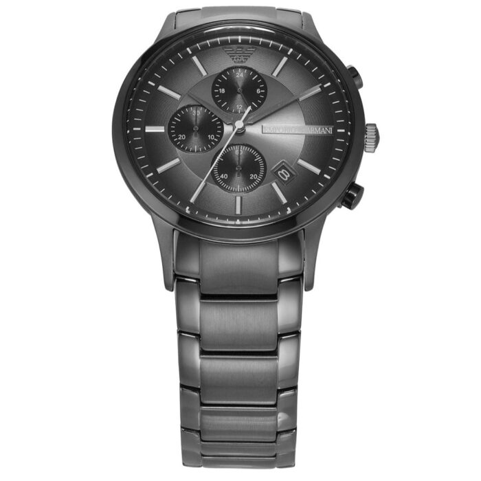 Emporio Armani Analog Chronograph Black Dial Black Steel Strap Watch For Men - AR11531 - Image 2